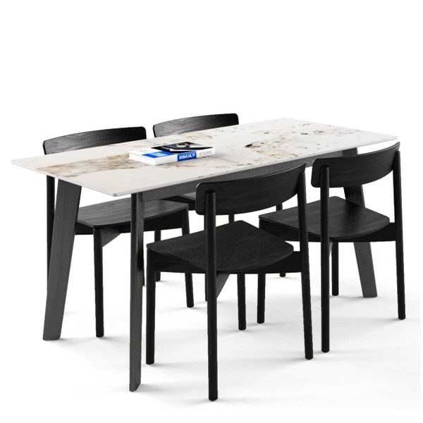 Bộ bàn ghế ăn 4 chỗ - Cross - Howard - D