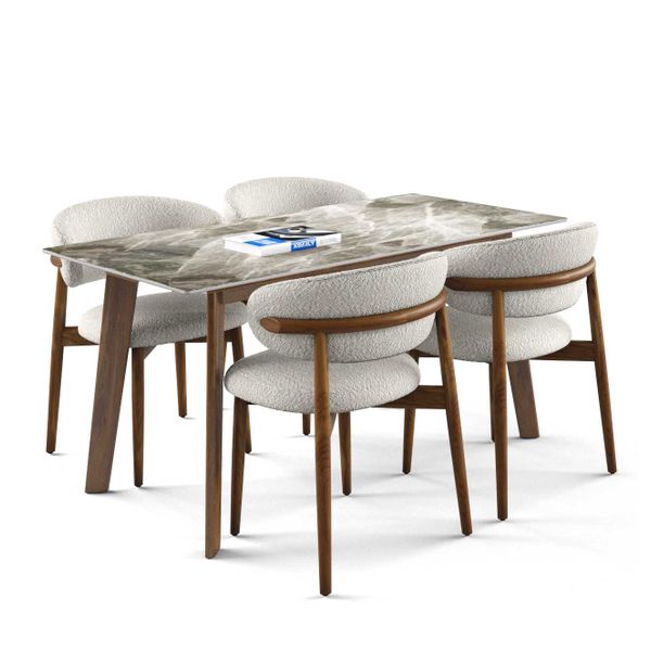 Bộ bàn ghế ăn 4 chỗ - OLENDO - HOWARD - N