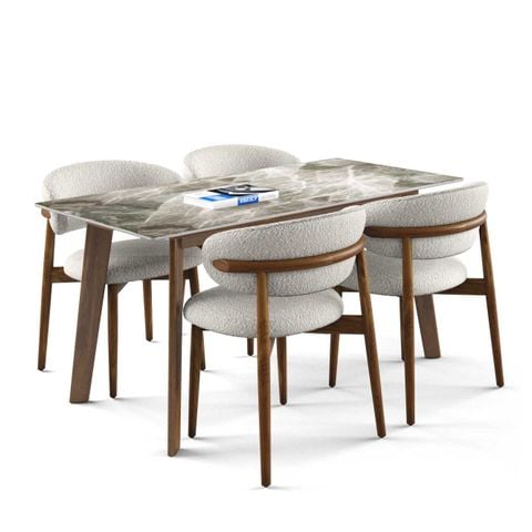 Bộ bàn ghế ăn 4 chỗ - OLENDO - HOWARD - N