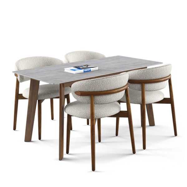 Bộ bàn ghế ăn 4 chỗ - OLENDO - HOWARD - N