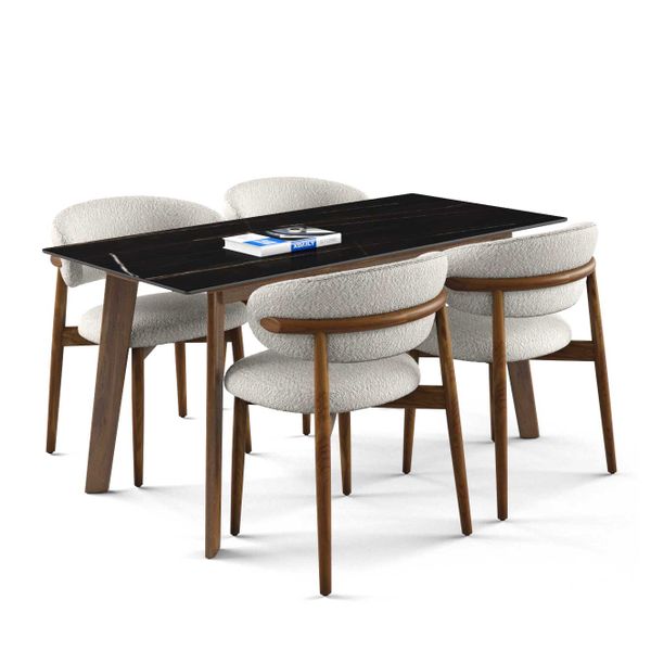 Bộ bàn ghế ăn 4 chỗ - OLENDO - HOWARD - N