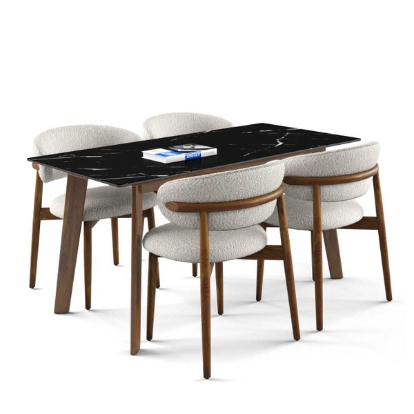 Bộ bàn ghế ăn 4 chỗ - OLENDO - HOWARD - N