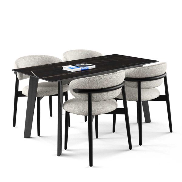 Bộ bàn ghế ăn 4 chỗ - OLENDO - HOWARD - D
