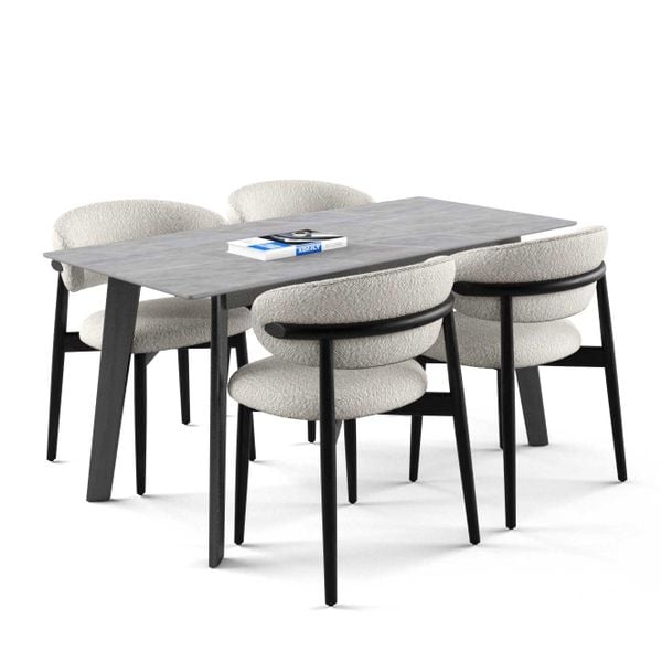 Bộ bàn ghế ăn 4 chỗ - OLENDO - HOWARD - D
