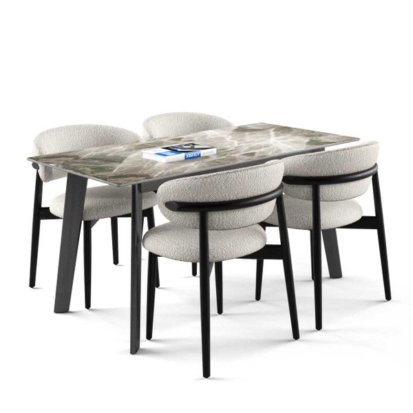 Bộ bàn ghế ăn 4 chỗ - OLENDO - HOWARD - D