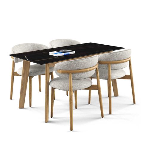 Bộ bàn ghế ăn 4 chỗ - OLENDO - HOWARD - TN