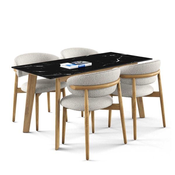 Bộ bàn ghế ăn 4 chỗ - OLENDO - HOWARD - TN