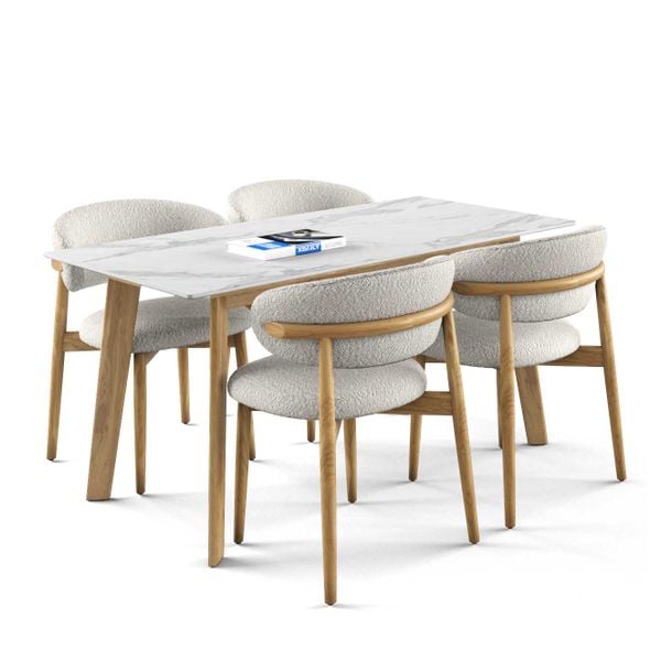 Bộ bàn ghế ăn 4 chỗ - OLENDO - HOWARD - TN