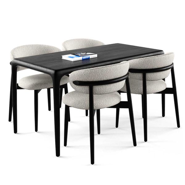 Bộ bàn ghế ăn 4 chỗ - OLENDO - NEVA D