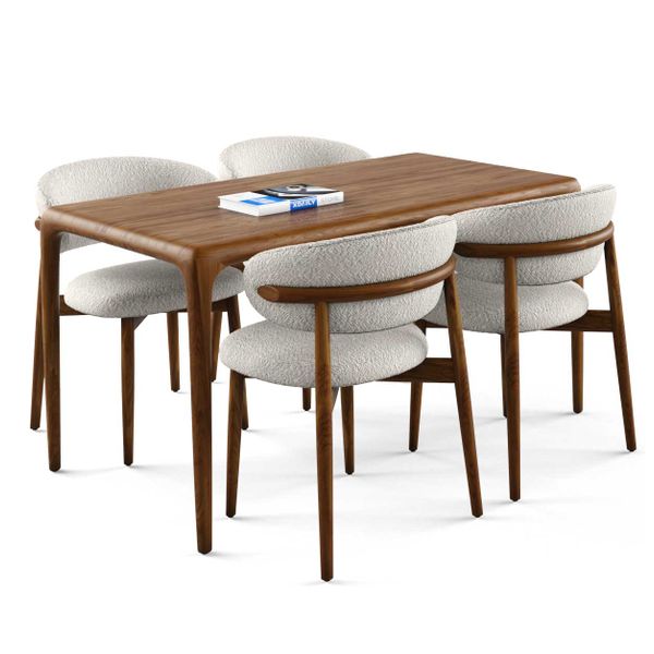 Bộ bàn ghế ăn 4 chỗ - OLENDO - NEVA TN