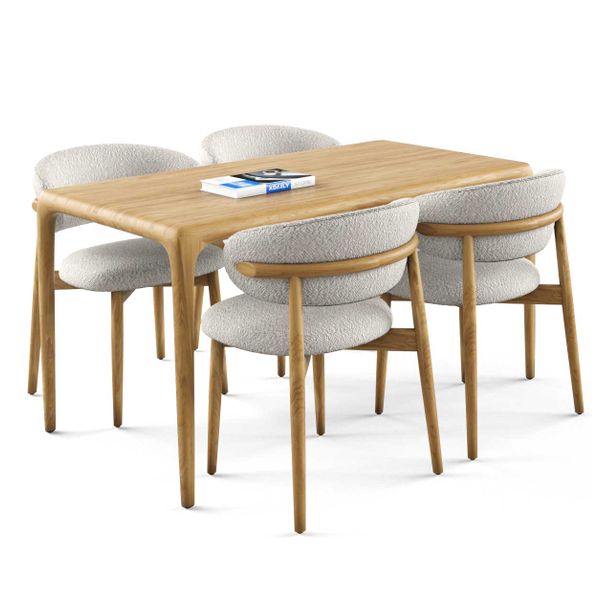 Bộ bàn ghế ăn 4 chỗ - OLENDO - NEVA D