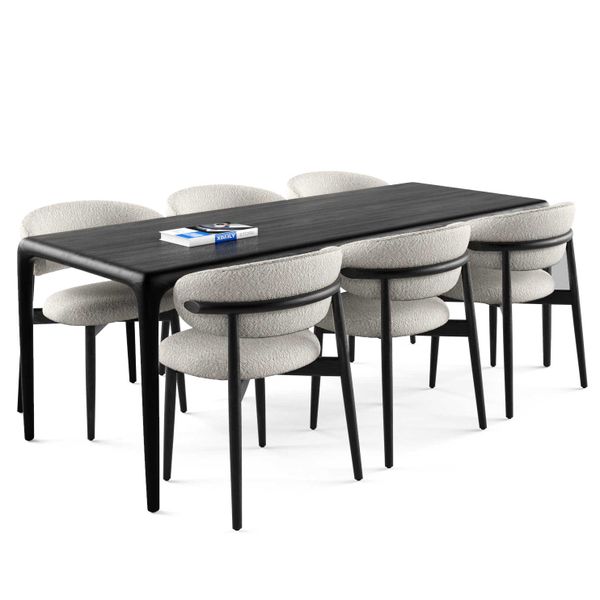 Bộ bàn ghế ăn 6 chỗ - OLENDO - NEVA TN