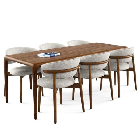 Bộ bàn ghế ăn 6 chỗ - OLENDO - NEVA N