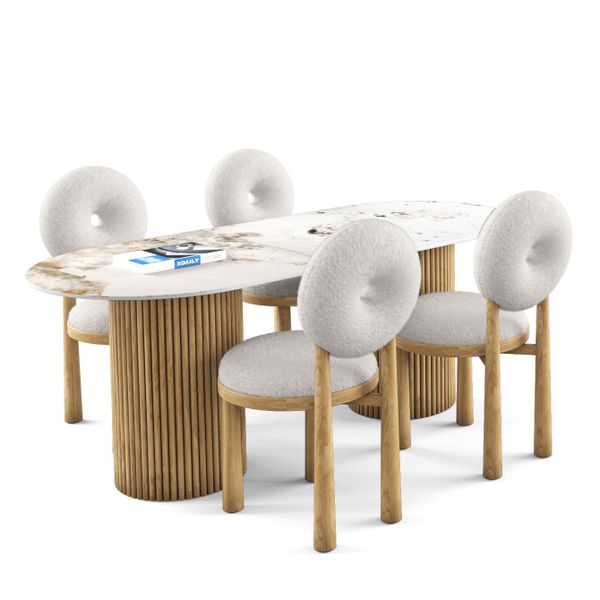 Bộ bàn ghế ăn 4 chỗ - Simon - Moon TN