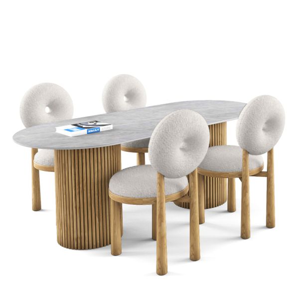 Bộ bàn ghế ăn 4 chỗ - Simon - Moon TN