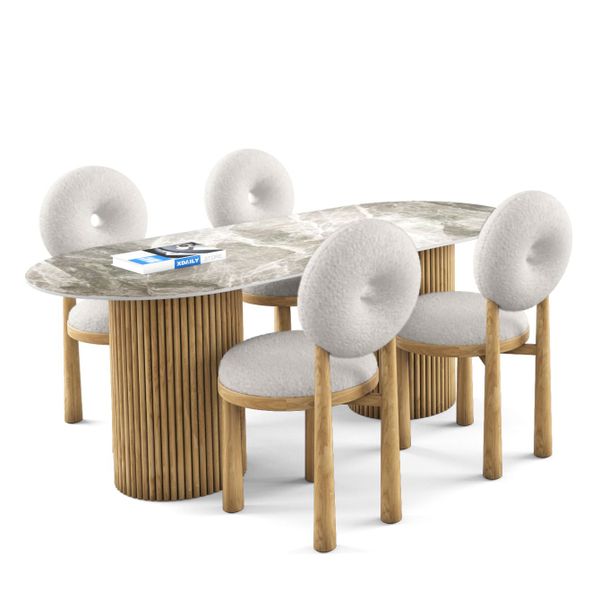 Bộ bàn ghế ăn 4 chỗ - Simon - Moon TN