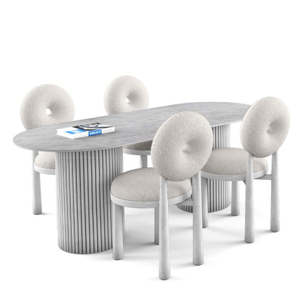 Bộ bàn ghế ăn 4 chỗ - Simon - Moon T