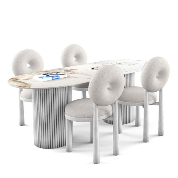 Bộ bàn ghế ăn 4 chỗ - Simon - Moon T