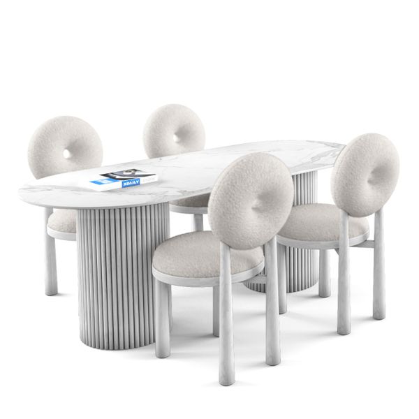 Bộ bàn ghế ăn 4 chỗ - Simon - Moon T