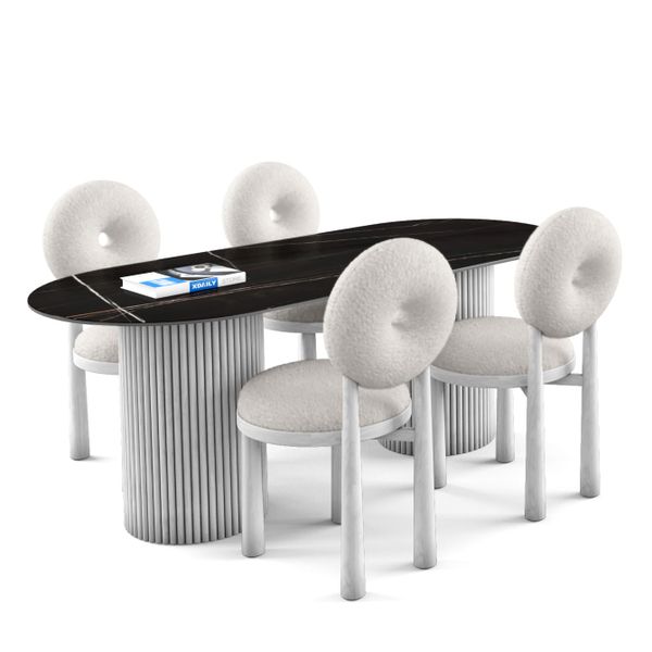 Bộ bàn ghế ăn 4 chỗ - Simon - Moon T