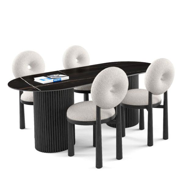 Bộ bàn ghế ăn 4 chỗ - Simon - Moon D