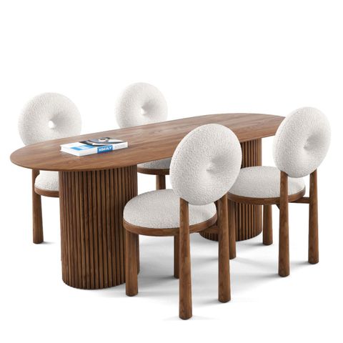 Bộ bàn ghế ăn 4 chỗ - Simon - Moon N