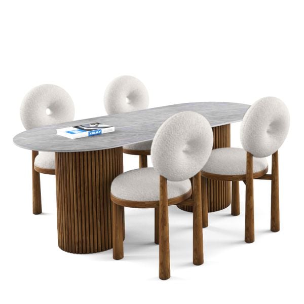Bộ bàn ghế ăn 4 chỗ - Simon - Moon N