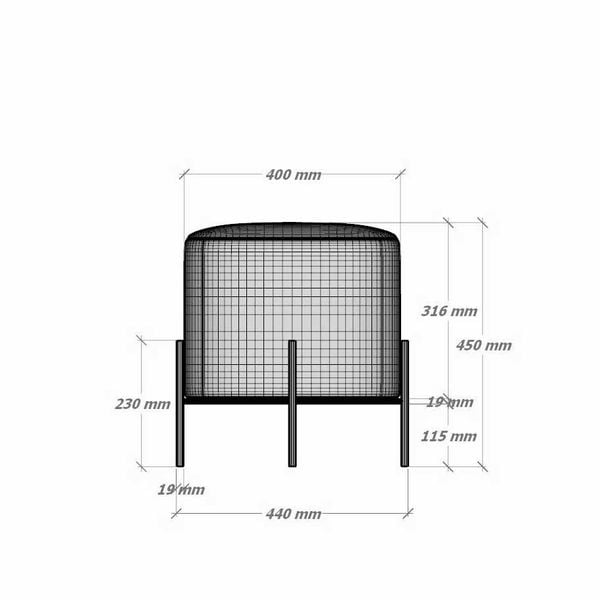 Ghế đôn chữ nhật chân cộng