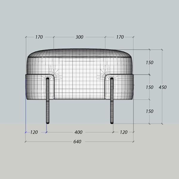 Ghế đôn decor chân cộng Xdaily