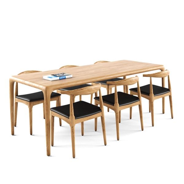 GHẾ ĂN XDAILY - GHẾ SỪNG BÒ ĐỆM VUÔNG