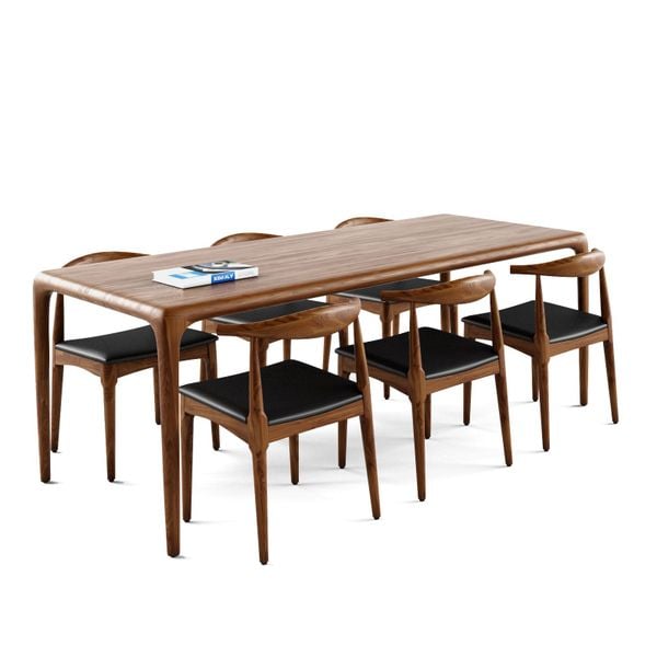 Bộ bàn ghế ăn 6 chỗ - Elbow - Neva N