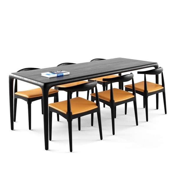 GHẾ ĂN XDAILY - GHẾ SỪNG BÒ ĐỆM VUÔNG