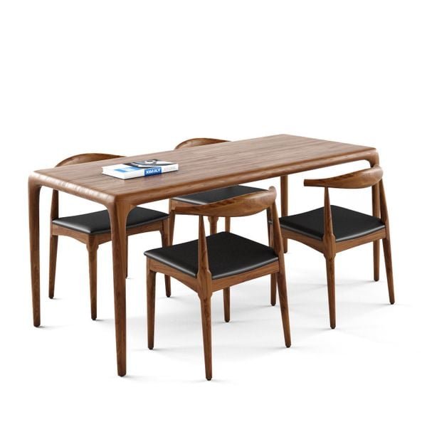 Bộ bàn ghế ăn 4 chỗ - Elbow - Neva