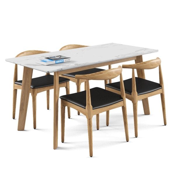 GHẾ ĂN XDAILY - GHẾ SỪNG BÒ ĐỆM VUÔNG