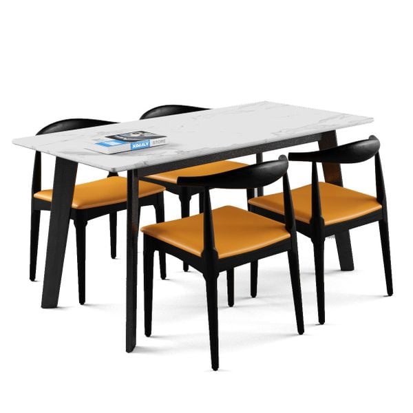 GHẾ ĂN XDAILY - GHẾ SỪNG BÒ ĐỆM VUÔNG