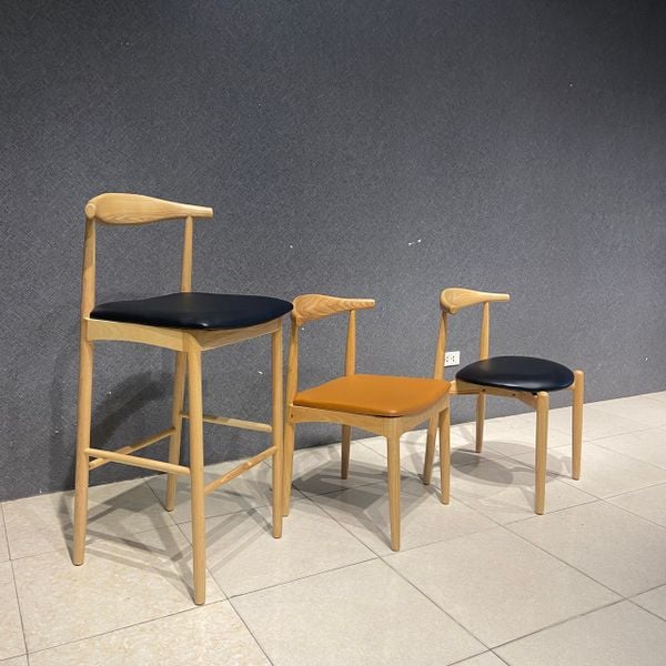 GHẾ ĂN XDAILY - GHẾ SỪNG BÒ ĐỆM VUÔNG