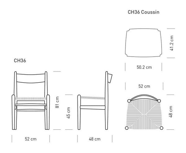 Ghế ăn đan dây CH36