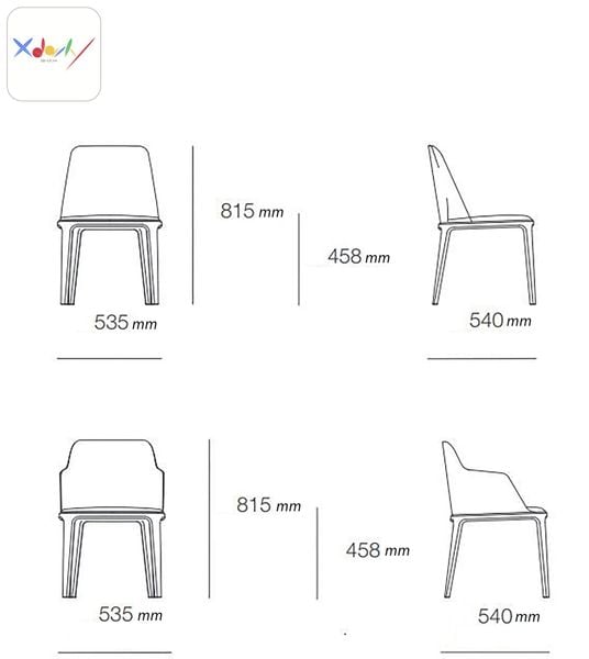 Ghế ăn Grace không tay V4-A