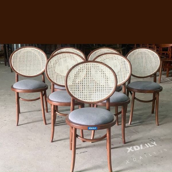 Ghế mây tựa tròn