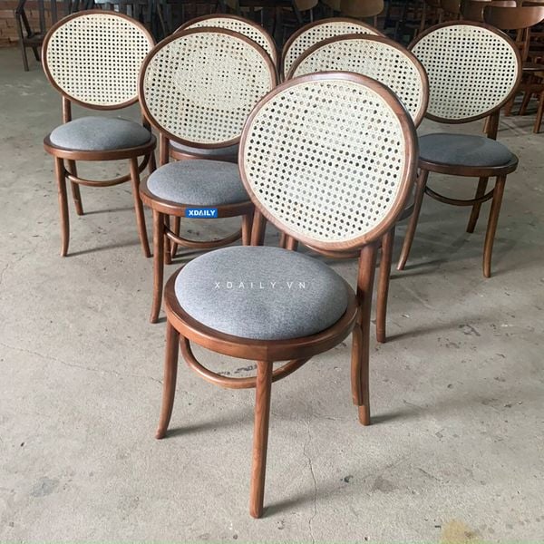 Ghế mây tựa tròn