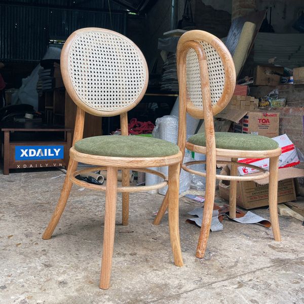 Ghế mây tựa tròn