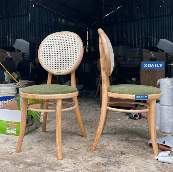 Ghế mây tựa tròn