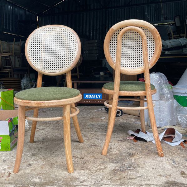 Ghế mây tựa tròn