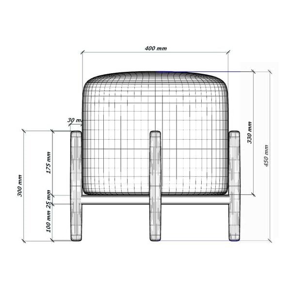 Đôn tròn chân gỗ XDAILY | Ghế đôn trang điểm, phòng khách.