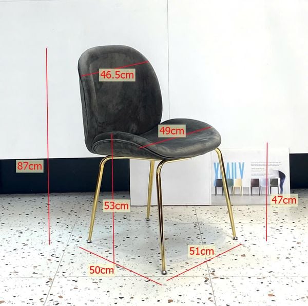 Ghế Gubi - chân mạ