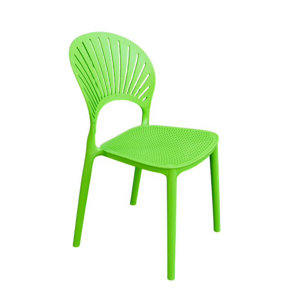 Ghế nhựa đúc XDAILY - Ghế nan quạt lưng cánh hoa | Ghế cà phê đẹp.