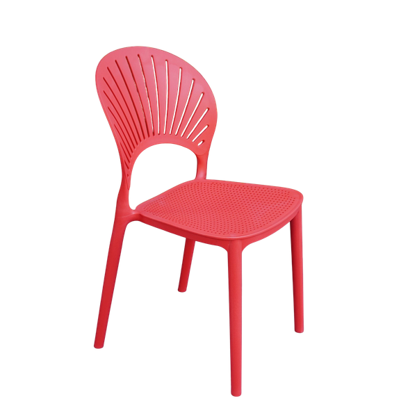 Ghế nhựa đúc XDAILY - Ghế nan quạt lưng cánh hoa | Ghế cà phê đẹp.