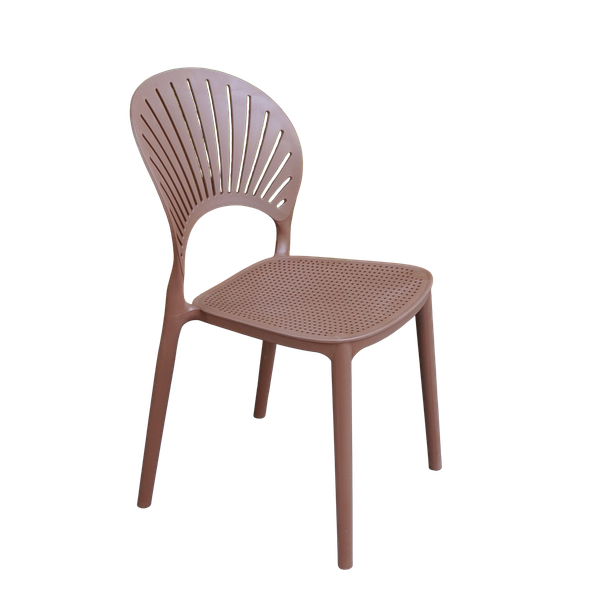 Ghế nhựa đúc XDAILY - Ghế nan quạt lưng cánh hoa | Ghế cà phê đẹp.