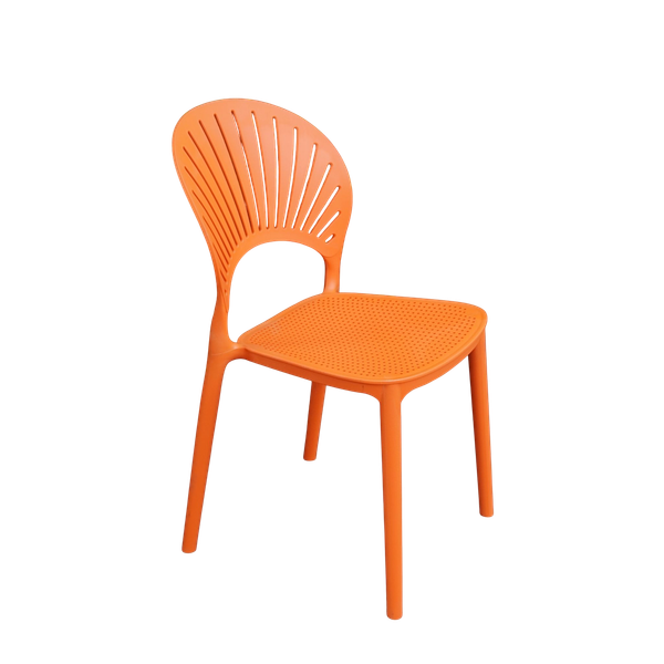 Ghế nhựa đúc XDAILY - Ghế nan quạt lưng cánh hoa | Ghế cà phê đẹp.