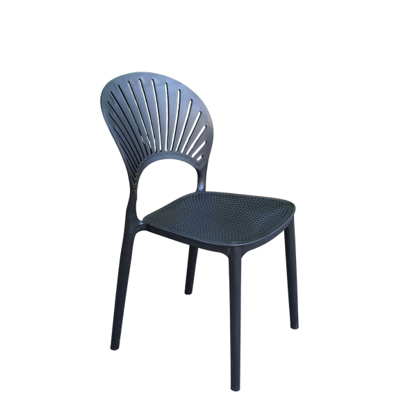 Ghế nhựa đúc XDAILY - Ghế nan quạt lưng cánh hoa | Ghế cà phê đẹp.